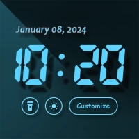 Huge Digital Fullscreen Clock