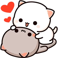 Animated Mochi Cat Stickers